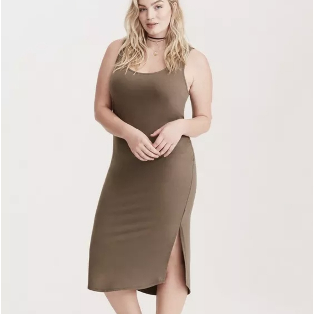 🎊Jersey Knit Side Slit Tank Dress